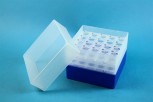 EPPi 128 Kryobox (PP) 5x5 Löcher, neon-blau, Höhe 128 mm fix