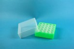 EPPi 67 Kryobox (PP) 5x5 Löcher, neon-grün, Höhe 67 mm fix