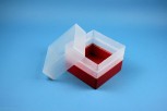 EPPi 128 Kryobox (PP) ohne Facheinteilung, rot, Höhe 128 mm fix