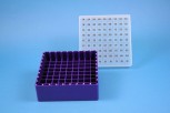 EPPi 50 Kryobox (PP) 9x9 Fächer, violett, Höhe 52 mm fix