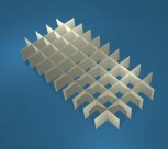 ALPHA lang Rastereinsatz / 5x10 Fächer / Höhe 30 mm für Kryoboxen, Karton