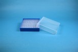 EPPi 37 Kryobox (PP) 10x10 Löcher, blau, Höhe 37 mm fix