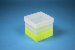 EPPi 121 Kryobox (PP) ohne Facheinteilung, neon-gelb, Höhe 121-131 mm variabel