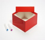 BRAVO 75 Kryobox (Karton standard) ohne Facheinteilung, rot, Höhe 75 mm