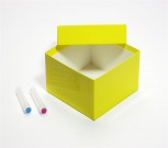 MIKE 75 Kryobox (Karton standard) ohne Facheinteilung, gelb, Höhe 75 mm