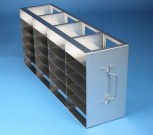 BRAVO 32 Schrankgestell 4x6 Fächer für 24 Kryoboxen bis 133x133x35 mm Klappgriff, offene Bauform