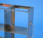 CellBox Maxi  Schrankgestell 5x3 Fächer für 15 Kryoboxen bis 148x148x128 mm Klappgriff, offene Bauform