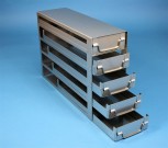 EPPi 45+50 Schrankeinschub 3x5 Fächer für 15 Kryoboxen bis 133x133x53 mm, Klappgriff, offene Bauform