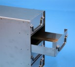 EPPi 45+50 Schrankeinschub 4x6 Fächer für 24 Kryoboxen bis 133x133x53 mm, Klappgriff, geschlossene Bauform