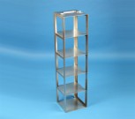 EPPi 102 Truhengestell für 5 Kryoboxen bis 133x133x103 mm Klappgriff, Edelstahl