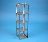 EPPi 122+128 Truhengestell für 4 Kryoboxen bis 133x133x128 mm Klappgriff, Edelstahl