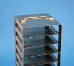 EPPi 32 Truhengestell für 15 Kryoboxen bis 133x133x32 mm Klappgriff, Edelstahl