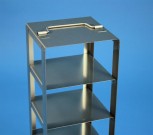 EPPi 80 Truhengestell für 3 Kryoboxen bis 133x133x80 mm Klappgriff, Edelstahl