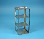 EPPi 95+96 Truhengestell für 3 Kryoboxen bis 133x133x97 mm Klappgriff, Edelstahl