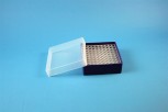 EPPi 45 Kryobox (PP) 10x10 Löcher, violett, Höhe 45-53 mm variabel