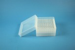 EPPi 70 Kryobox (PP) 10x10 Löcher, transparent, Höhe 70-80 mm variabel