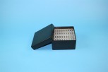 EPPi 80 Kryobox (PP) 10x10 Löcher, black/black, Höhe 80 mm fix