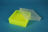 EPPi 50 Kryobox (PP) 9x9 Fächer, neon-gelb, Höhe 52 mm fix